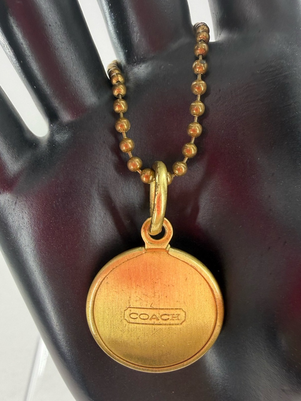 Coach Gold Round Bag Tag - Picture 5 of 11